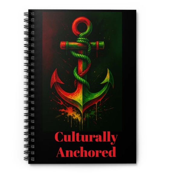 Culturally Anchored Spiral Notebook - Black and Red - Picture 1 of 4